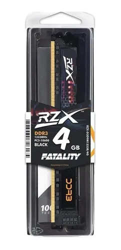Memória RAM Fatality color preto 4GB 1 RZX-D3D9M1333B/4G