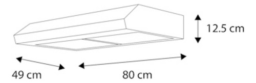 Campana Bajo Alacena Pared Plata Wh8010d 80 Cms X 48 Cm Fdo (Usado)