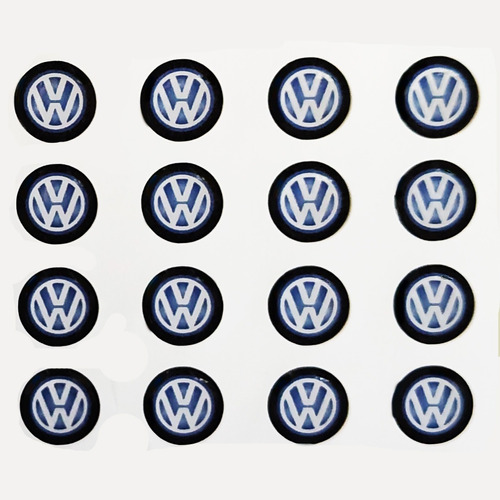 Logo Volkswagen Llaves Navaja Dome De 14mm Negro Zuk