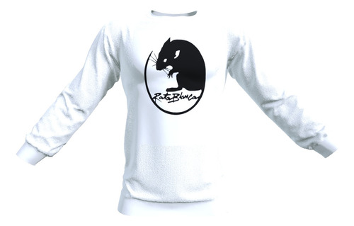 Poleron Polo Rata Blanca, Rock Argentino Logo 100% Algodon