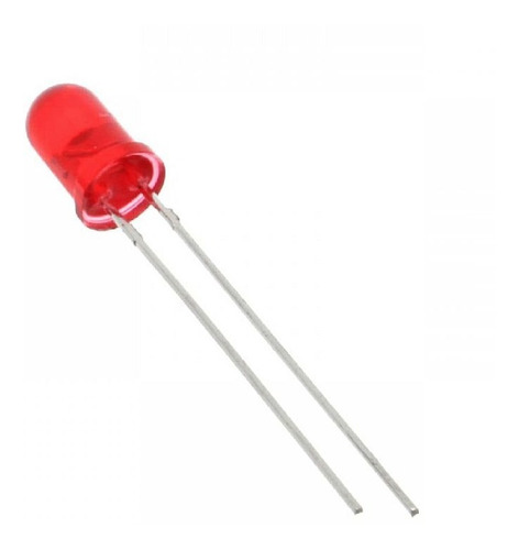 Led 5mm Standard Rojo 10mcd 110º Difuso X 10 U