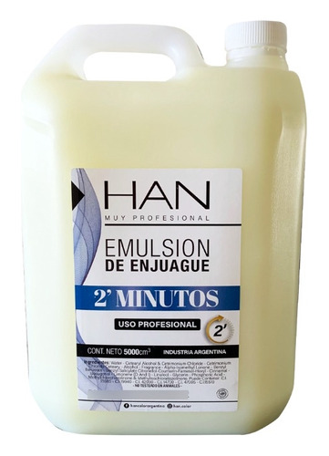 Han Emulsion De Enjuague 2 Minutos Uso Profesional X 5 Lt