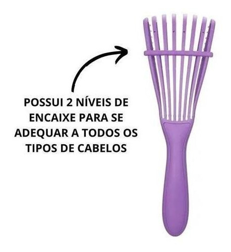 Escova Para Cabelo Cacho Pente Polvo Desembaraçador Ondulado