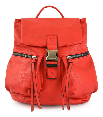 Nicole Mochila Con Tapa Rojo