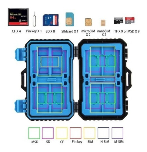 Imagen 5 de 10 de Estuche Para Tarjeta De Memoria De Celulares Y Cámaras.