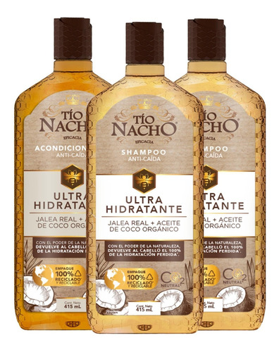  Pack Tío Nacho Ultra Hidratante 2 Shamp+1 Acond