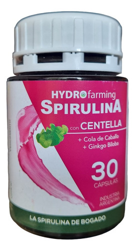 Pack X3 Spirulina Bogado C/ Centella, Ginkgo Biloba, Vit E