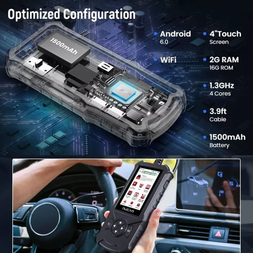 Scanner Automotivo Mucar Cde900 Android Wi-fi 2g Ram + 16g