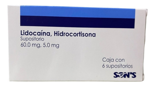  Alivio Hemorroides Lidocaína 6 Supositorios Tipo de envase Supositorio