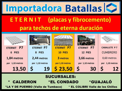Imagen 1 de 12 de Eternit Fibrocemento Galvalumen Hidrolavadora Tuberia E2