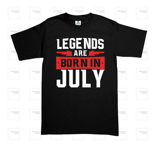 Playera Legends Are Born In (mes) / Adulto Unisex