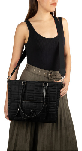 Bolsa Tote Cloe Diyil Grande Color Negro