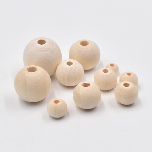 Macramé De Madera Redondo Sin Pintar, 732 Unidades, 8 Mm, 10