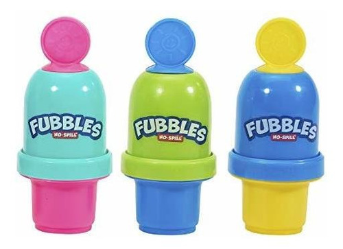 Burbujero De Plastico Con Vaso Solucion Para Burbujas 3 Pzas