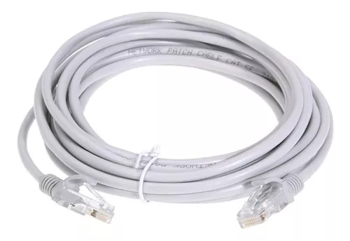 Cable Ethernet Lan Red 15 Metros Reforzado Blanco