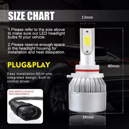 Cd: Kit Faros Delanteros Led Luz Alta Y Luz Baja Para Kia