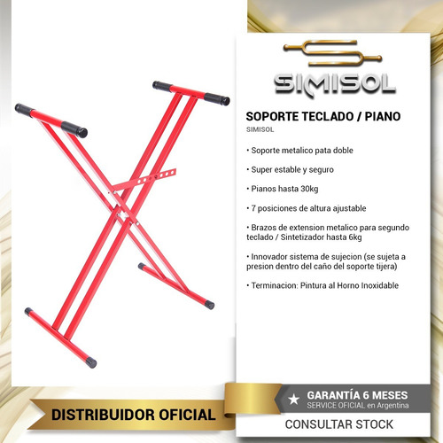 Imagen 2 de 5 de Soporte Doble + Funda Teclado Organo 61 Teclas 5 Octavas