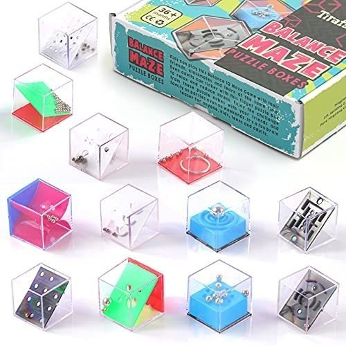 Balance Iq Maze Game Mini Fidget Puzzle Box 12 Piezas P...