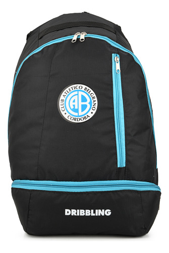 Mochila Belgrano De Córdoba Dribbling Deportiva En Negro Y C