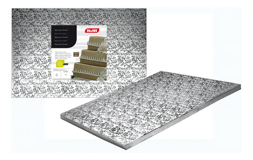 Base Rectangular Para Fondant 25x35 Cm Marca Ibili Color Gris