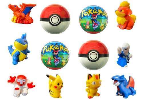 Kit 10 Pokebola 5,5cm Com 1 Pokemon Sortido Em Cada Pokémon