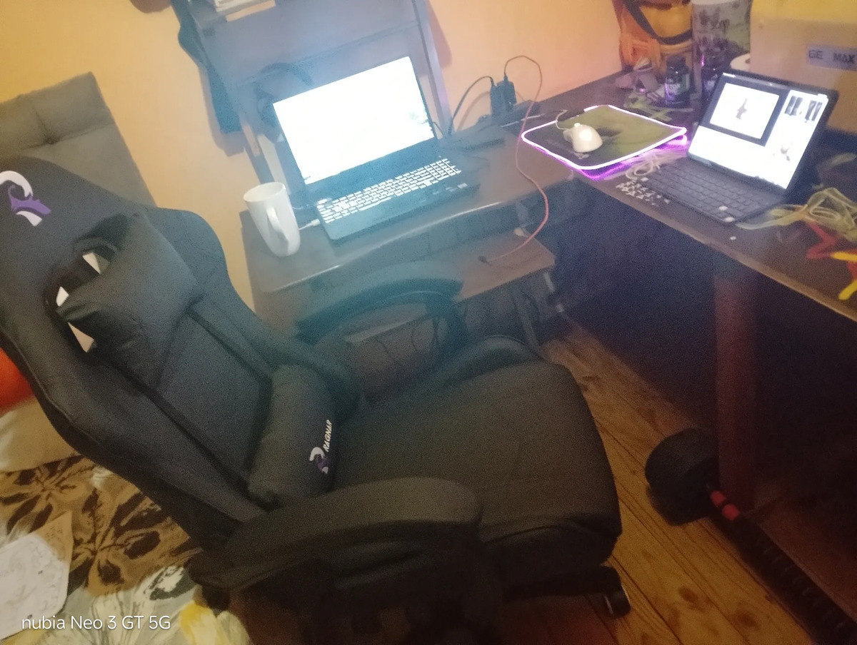 Foto real de Silla Gamer Negra De Escritorio Marca Ragnar® Odín Xz-1000
