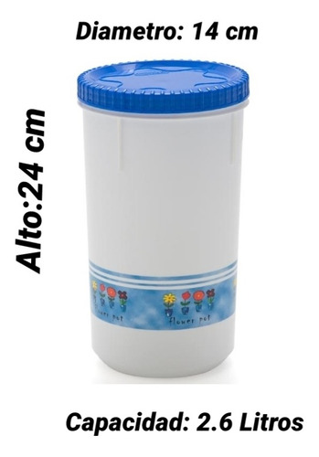 Duo Toper Decorado Alto/medio Tapa Resistente (2.6 L-900ml)a