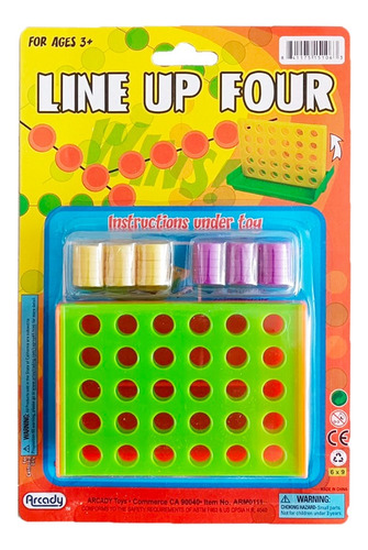 Juego De Mesa Portatil 4 En Linea Conecta Los Puntos Juguete