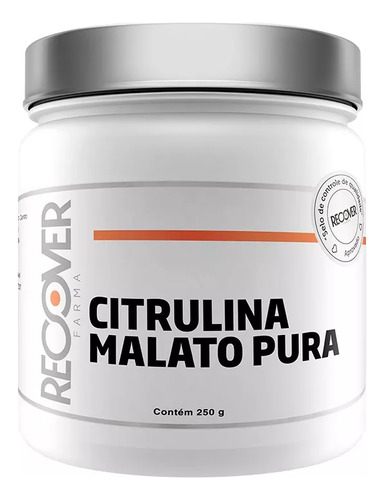 Citrulina Malato Em Pó 100% Pura 250g Vasodilatador E Mais Energia Sabor Natural - Recover Farma