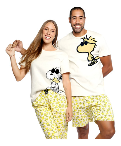 Pijama Dama Pantalón Capri Y Playera Ropa Dormir Snoopy 9048