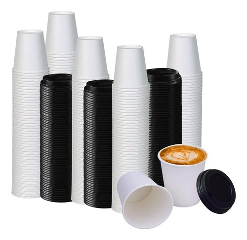 Vasos De Café De Papel Smygoods De 10 Oz Con Tapa, Vasos De 