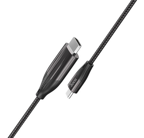 Cable Para Pantalla De Tipo-c A Hdmi Alta Definición 2m Hoco Color Negro