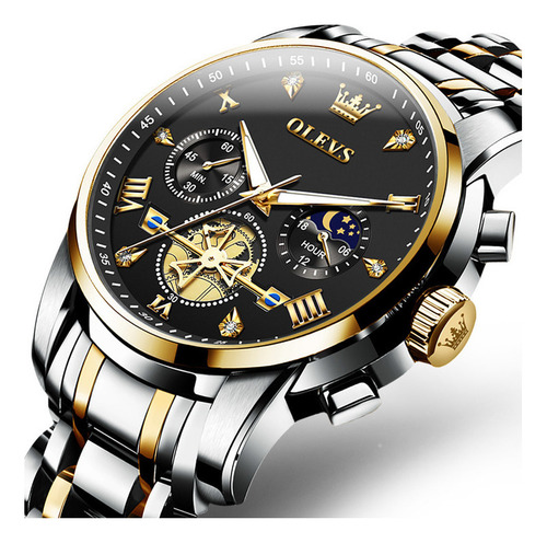 Reloj De Cuarzo Olevs Luminous Business Con Cronógrafo