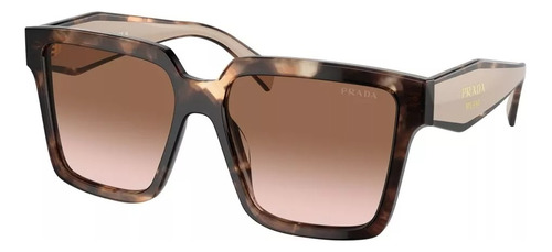Gafas de sol Prada Spr24z 07r-0a6 56, color marrón varilla, lente nude, color marrón, diseño cuadrado