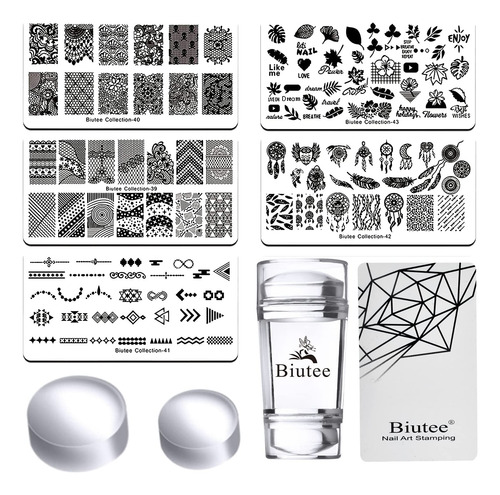 Kit De Estampador De Uñas De Gel, Esmalte De Uñas De 7 Color