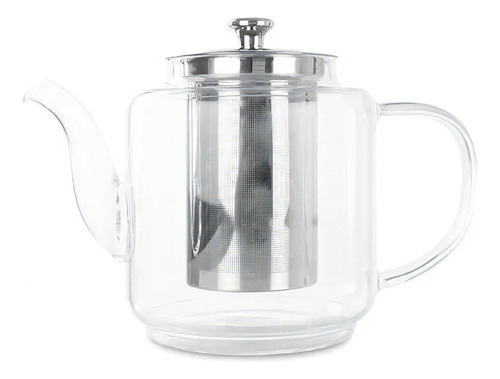 Tetera Vidrio Infusor Acero Inox. Tapa 900ml Pettish Online Color Recta 5588