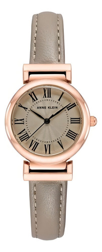 Reloj Mujer Anne Klein Correa De Piel 28 Mm Ak/2246rgtp Color de la correa Gris Color del bisel Rosa dorado Color del fondo Gris