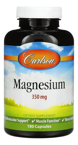 Carlson Labs Magnesio 350 Mg 180 Caps Sabor N/a