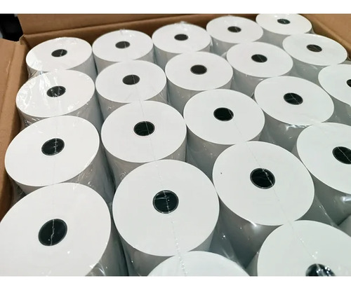100 Rollos Papel Térmico 80x70 Impresora 80mm Blanco