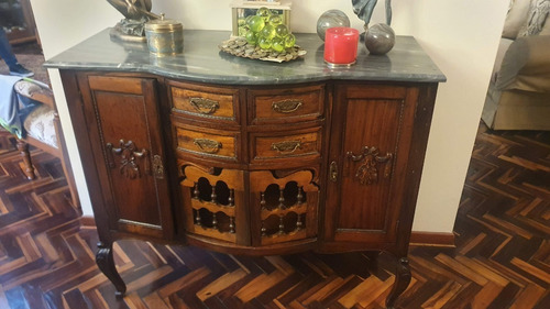 Imagen 1 de 3 de Mueble Antiguo De Caoba Y Mármol