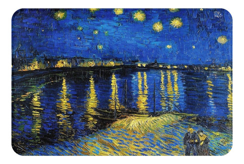 Van Gogh - Tapete De Baño Estrellado Con Pintura Al Óleo,.