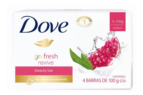 Jabon En Barra Dove Revigorizante Go Fresh 4 Pack X 100g 