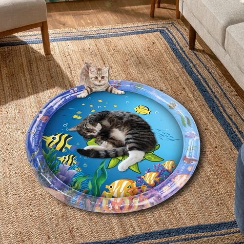 Tapete De Juego De Agua Con Sensor Para Gatos Tapete De Jueg