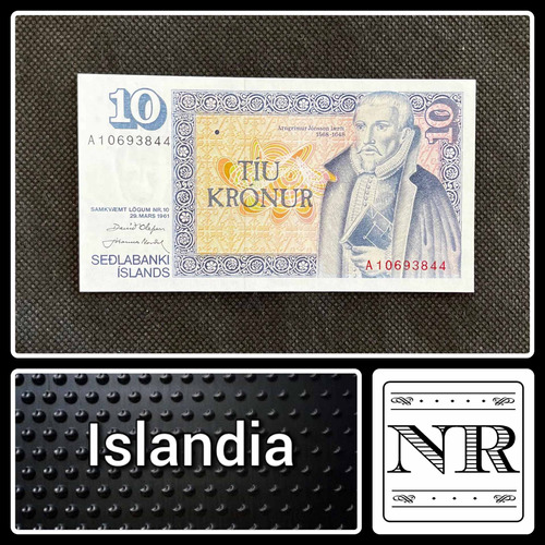 Islandia - 10 Kronur - Año 1961 - P #48