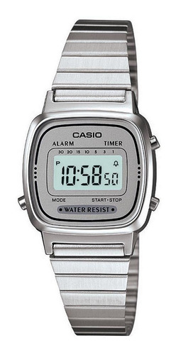 Relógio Casio Feminino La670 Cinza Vintage Tamanho Mini