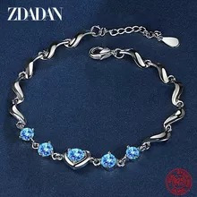 Zdadan-pulsera De Plata Esterlina 925 Para Mujer, Cadena De