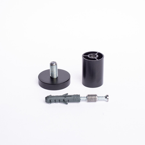 Imagem 4 de 4 de Pino Suporte Pendurador De Espelho Adnet Alumínio Preto 38mm