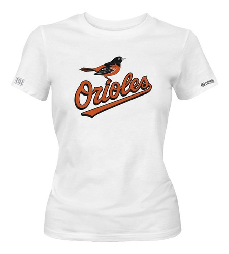 Camiseta Baltimore Orioles Logo Beisbol Dama Mujer Idk