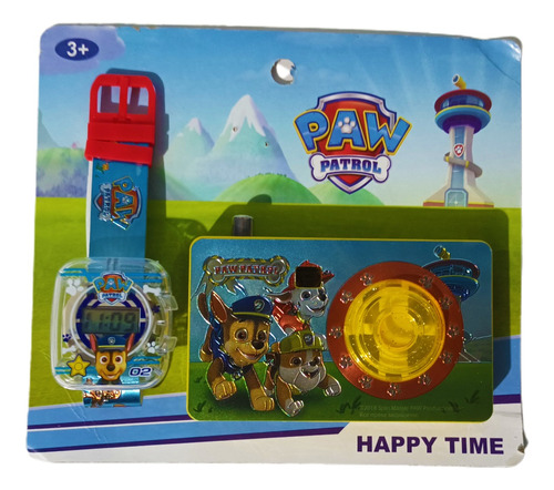 Combo Cámara Y Reloj De Paw Patrol Con Imágenes Para Niños