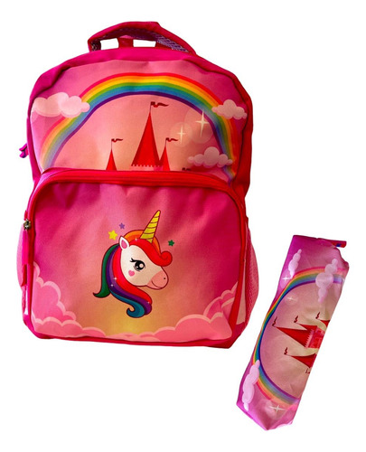 Mochila Escolar Unicornio Primaria Reforzada Calidad Única 